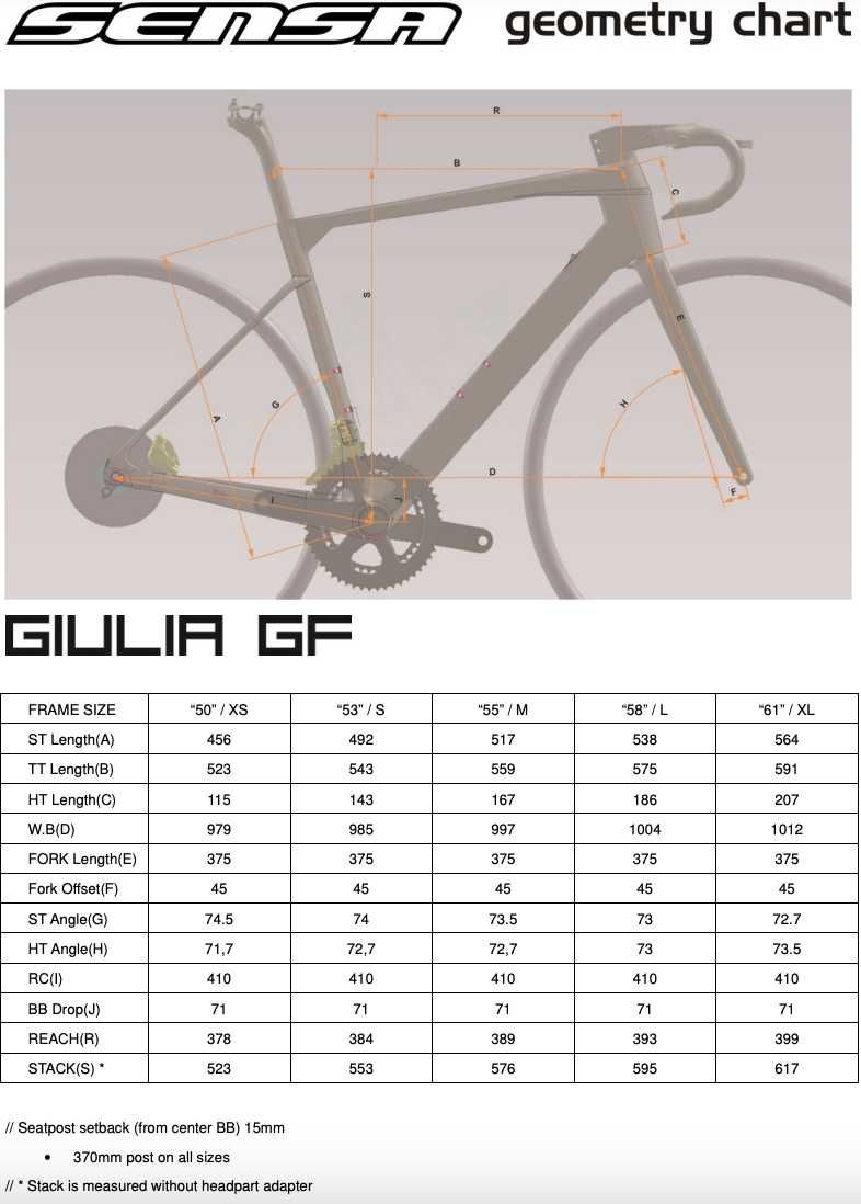 Rower szosowy SENSA GIULIA GF Carbon Shimano 105 2x12 Disc, Nowy 2024