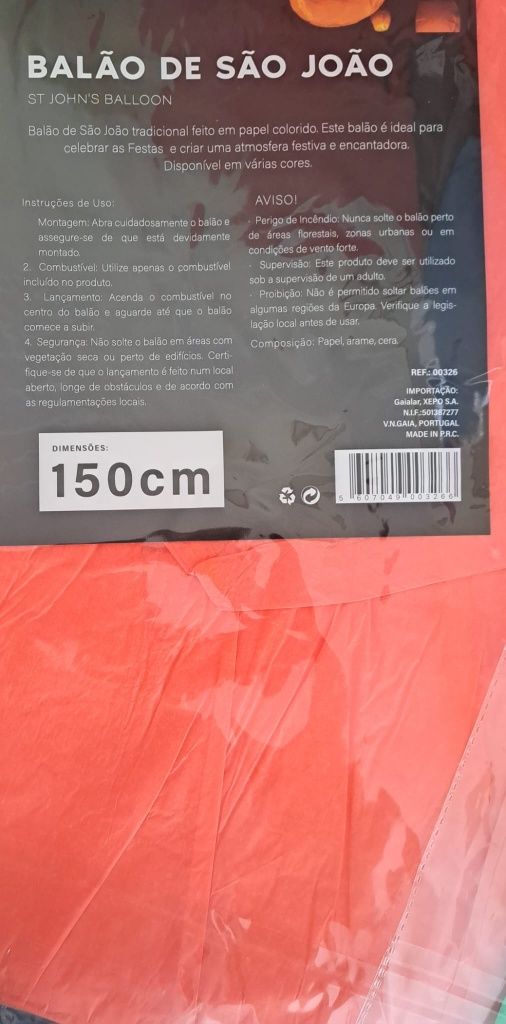 Balões SAO JOAO 1.50CM