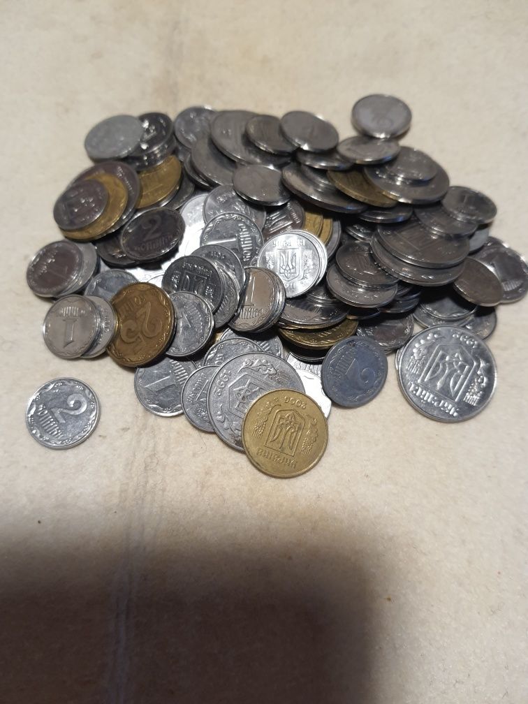 Монети Україна, 1,2,5,10,25