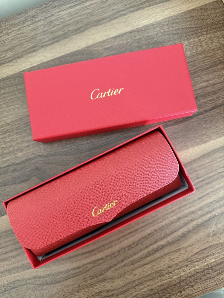 Okulary pilotki cartier uniseks pudełko etui