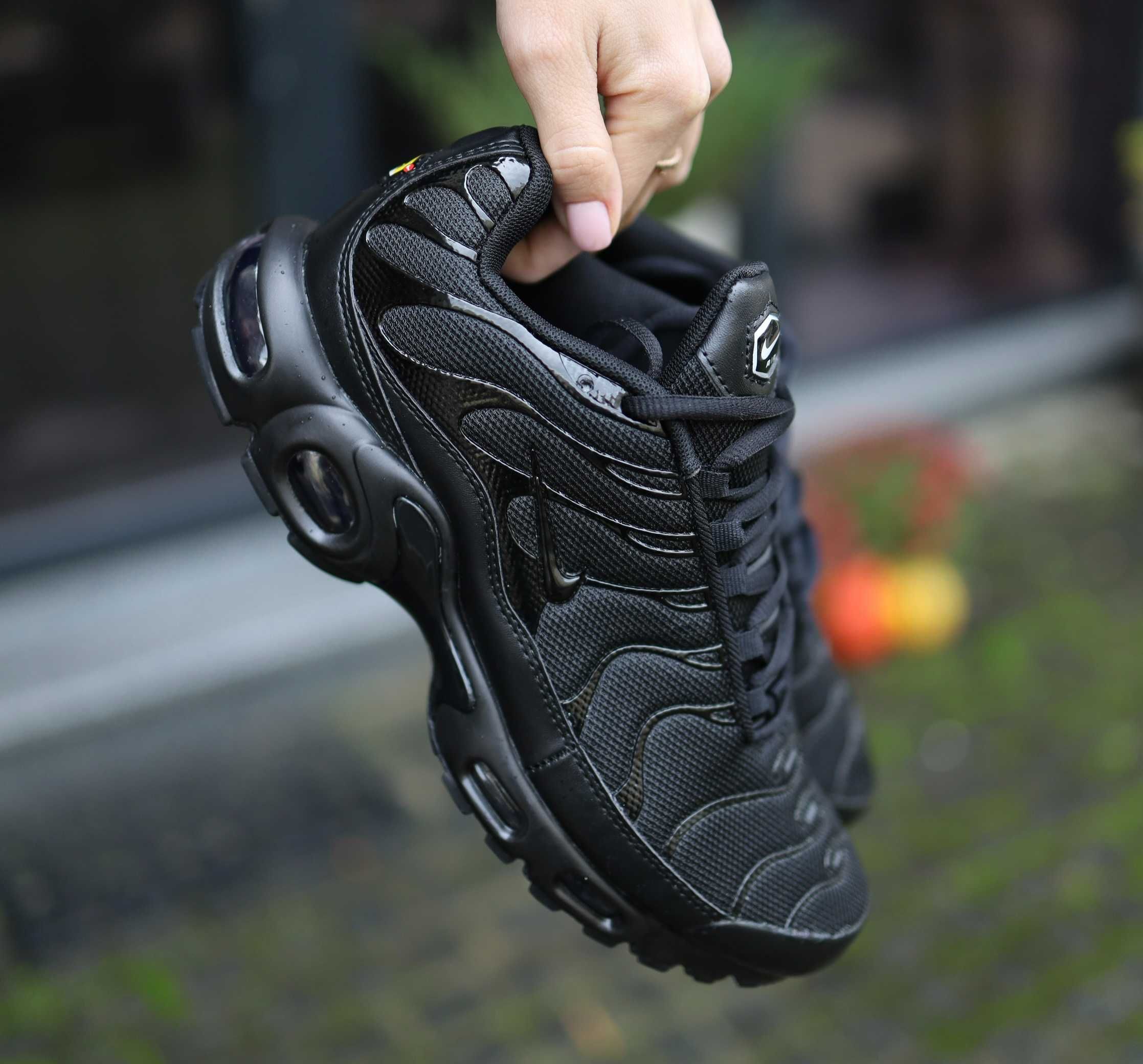 ХІТ! 40-46р Nike Air Max TN Plus Triple Black кросівки топ якість ориг