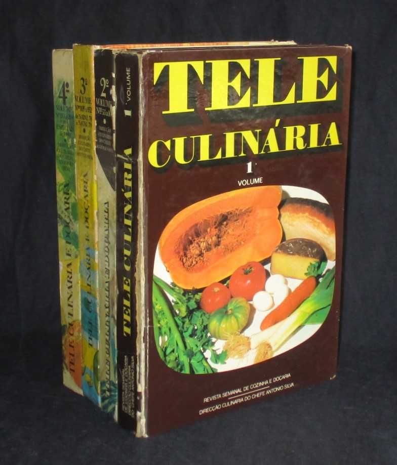 Livros TeleCulinária e Doçaria Chefe Silva Volumes 1 a 4