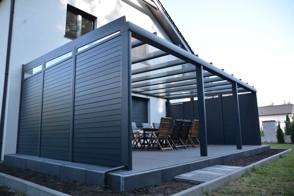 ++ Aluminiowe Zadaszenia Tarasów, Szklane ściany Super Jakość ++