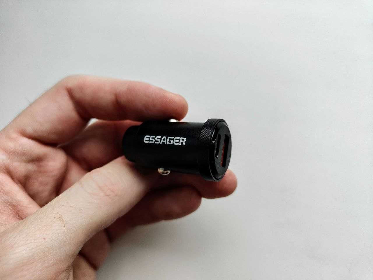 Быстрая авто зарядка из Металла Essager 30W 5A USB PD iPhone зарядное