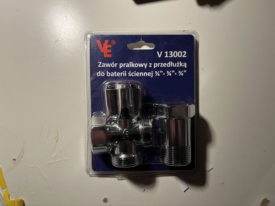 zawór pralkowy z przedłużką