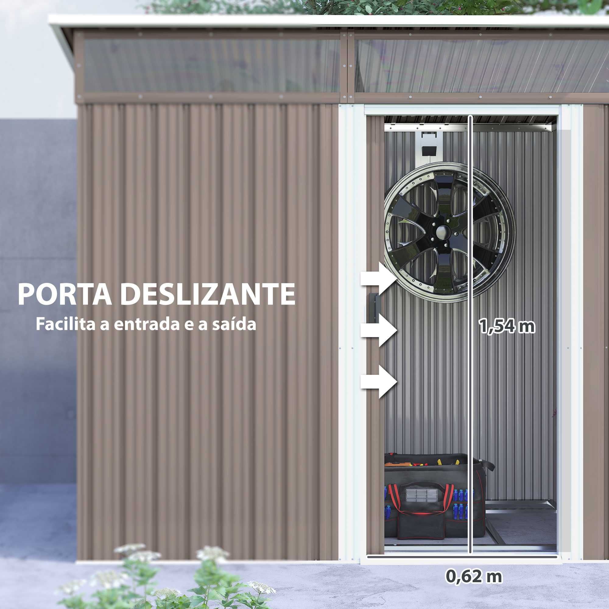 Abrigo de Jardim Metálico 1,9m²  NOVO