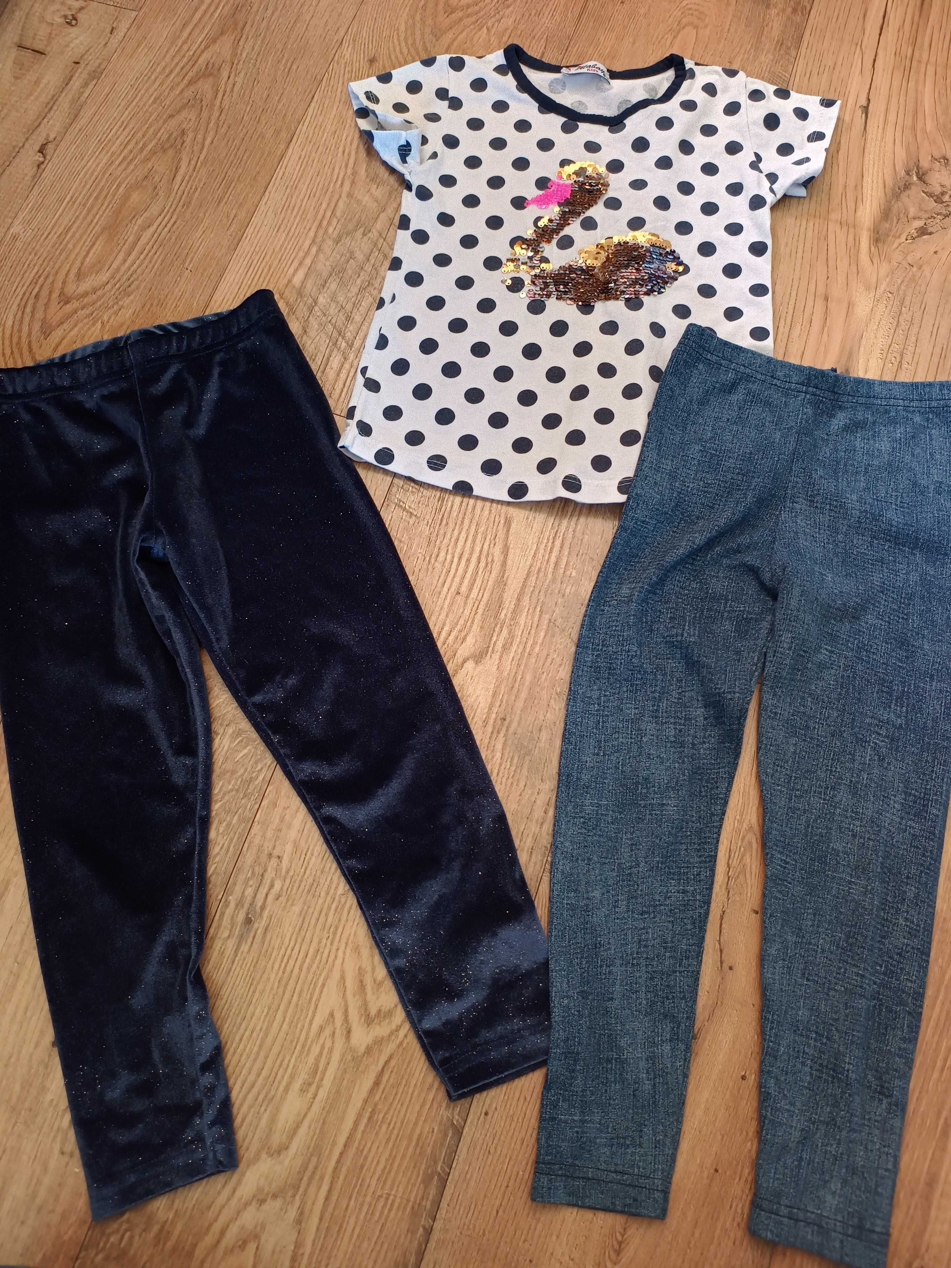 spodnie legginsy plus bluzka Max&Mia i Atabay rozmiar 116