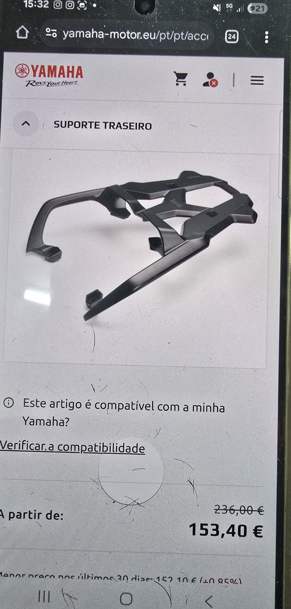 Suporte top case yamaha MT07