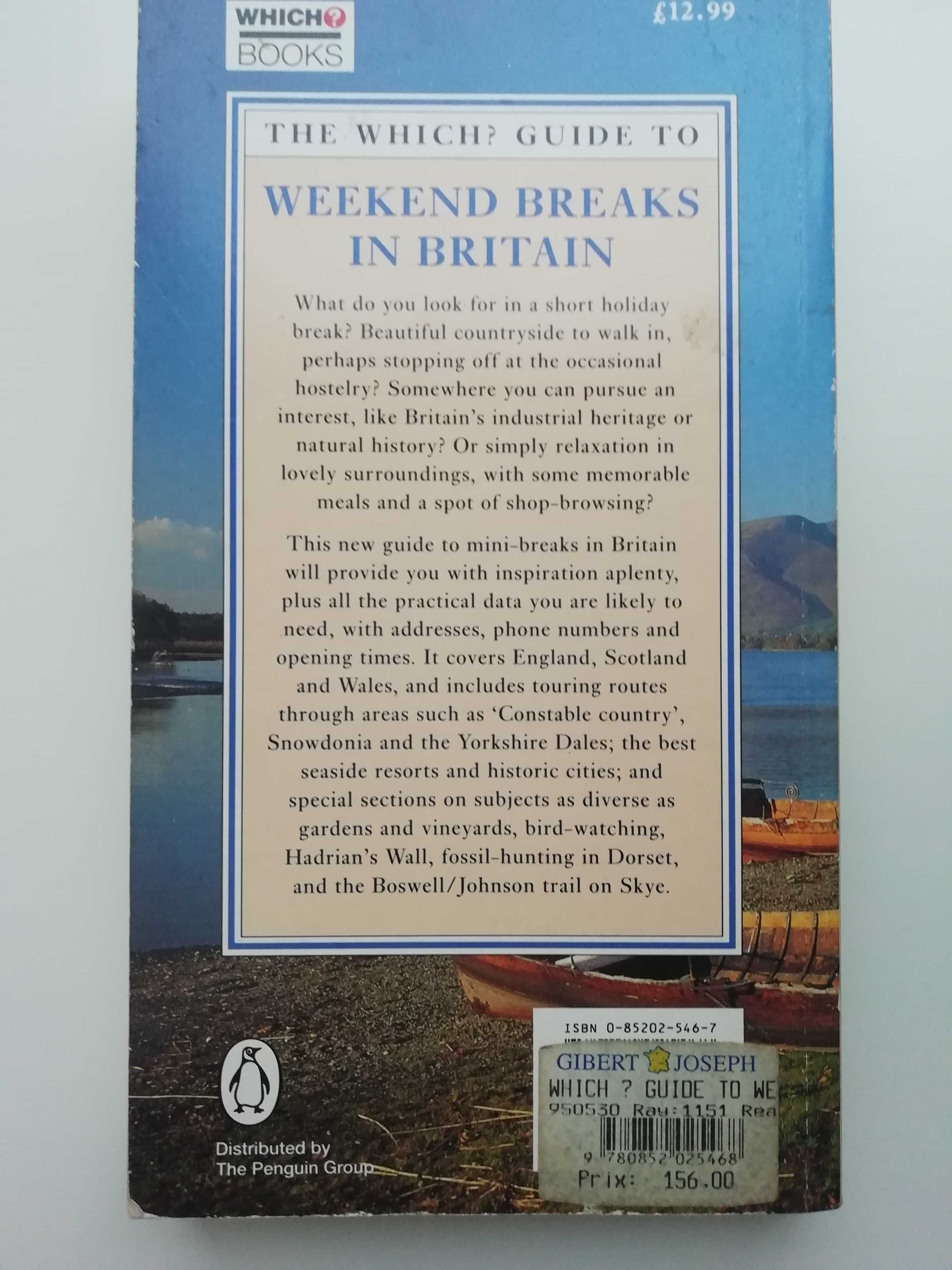 Weekend breaks in Britain. Книга на английском.