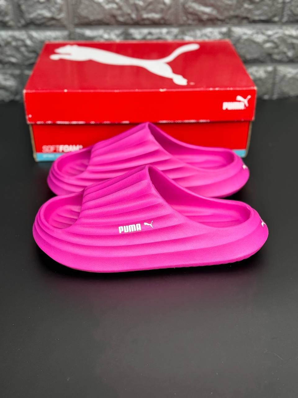 Летние шлепанцы пума розовые женские супер мягкие хит сезона Puma