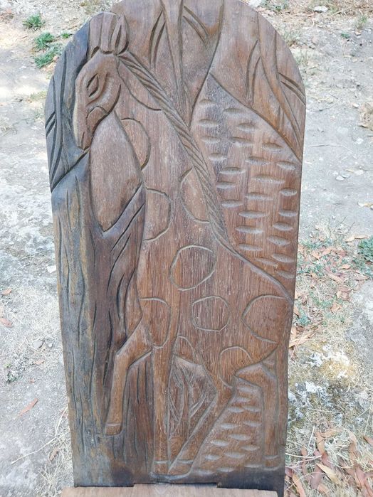 Bancos de madeira africana - Antílope e Girafa