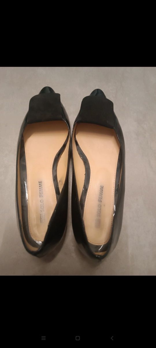 Balerinki buty na płaskim obcasie