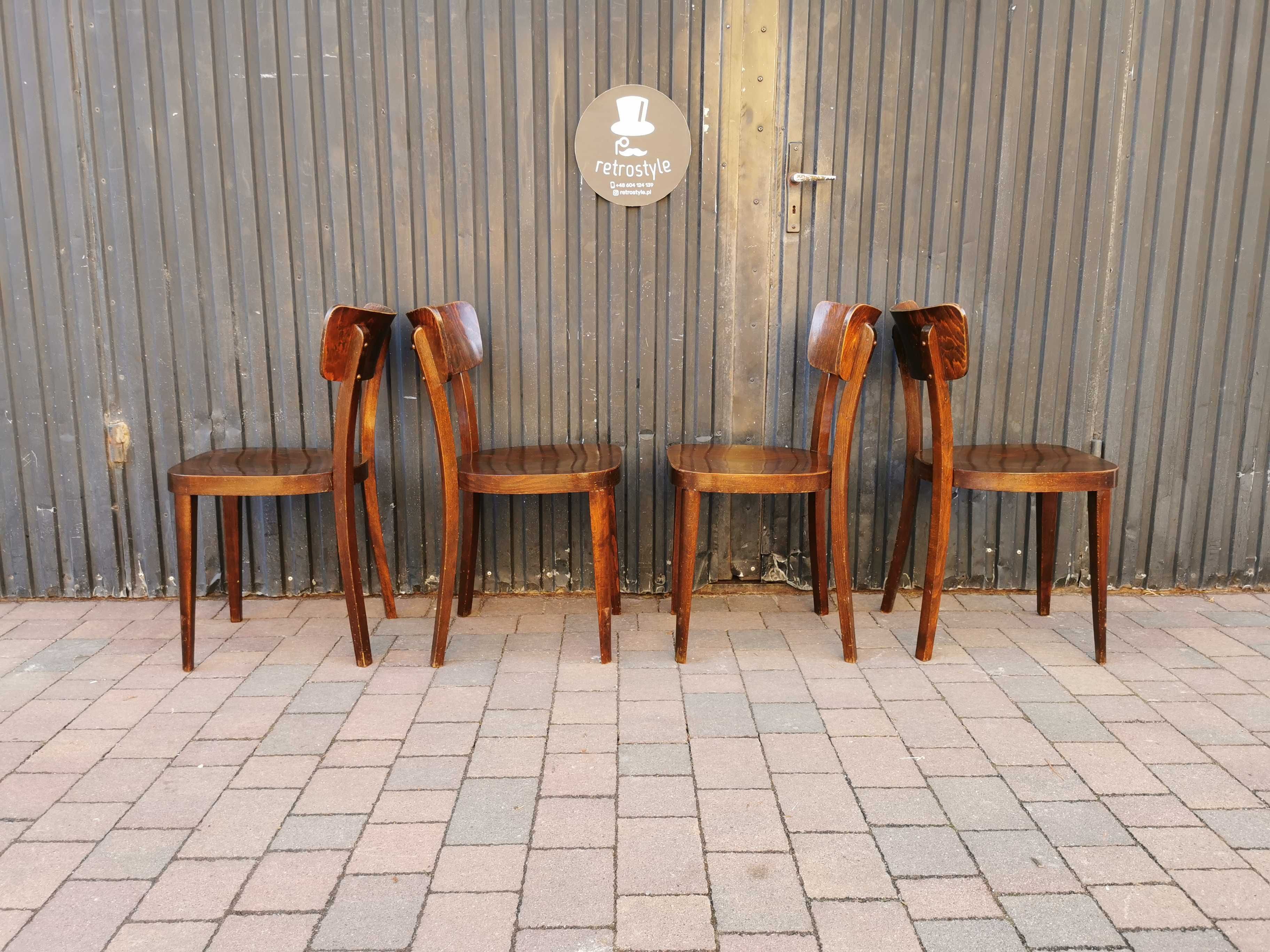 Krzesła TON H-291 (Thonet), Czechosłowacja '50, PRL design, Retro
