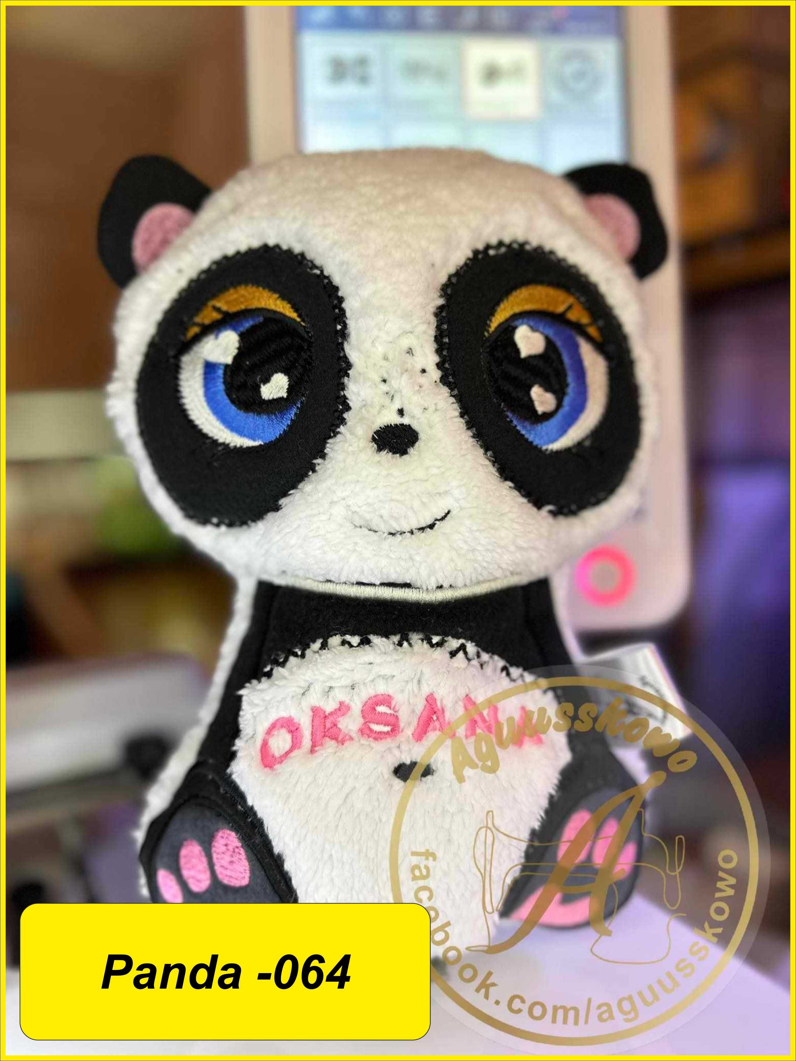 Haftowana Maskotka Zabawka Przytulanka Poduszka Panda z imieniem