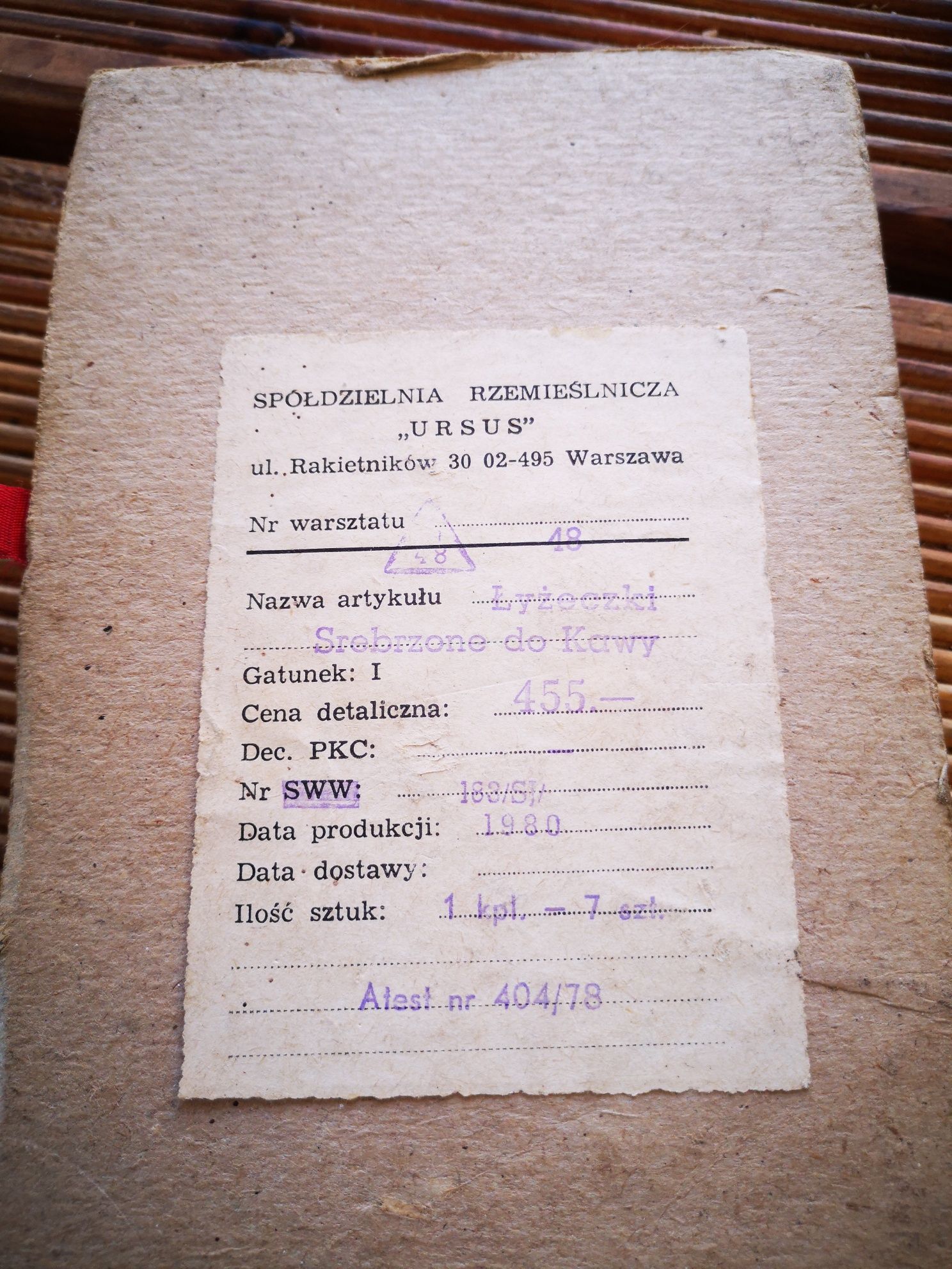 Łyżeczki srebrzone do kawy 1980r