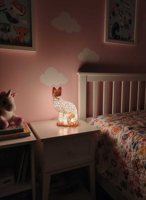 Stylowa Kocia Lampka/ Obudowa + Moduł LED/ Prezent/Święta