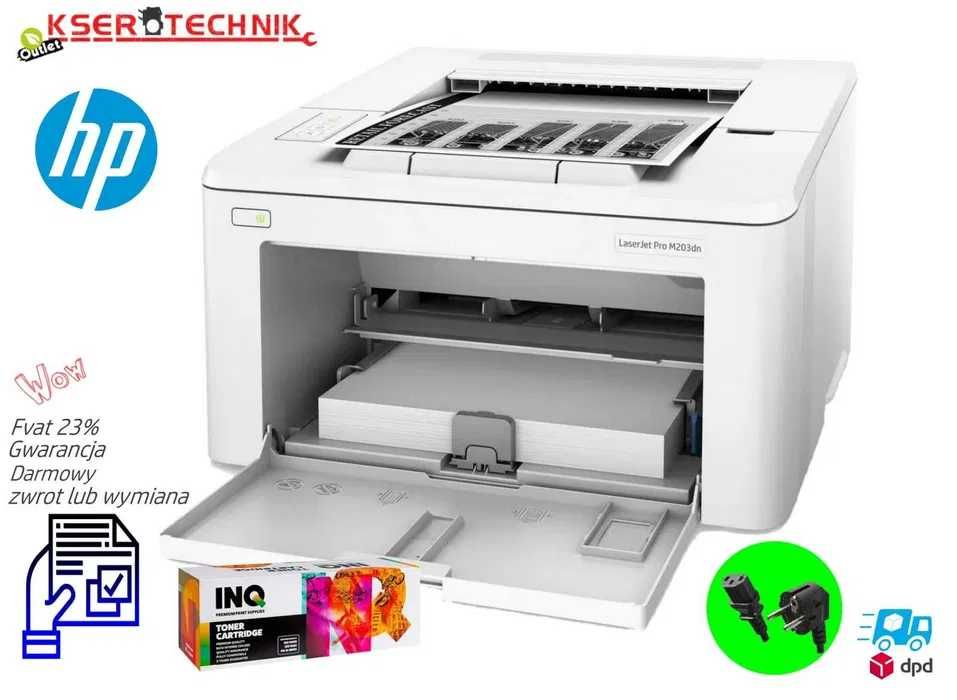 HP LaserJet Pro M203 dn - szybka drukarka laserowa / LAN / Duplex