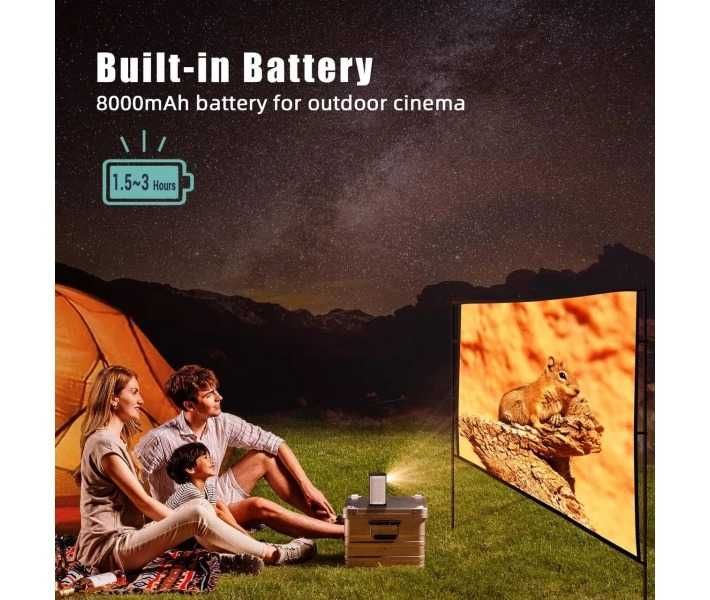 Міні проектор BYINTEK P70 3D з акум 8000 mAh Android 9 FullHD 4K