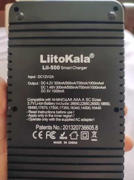 Зарядка Litokala lii 500 li-ion Ni-Cd Power Bank Блок питания Адаптор