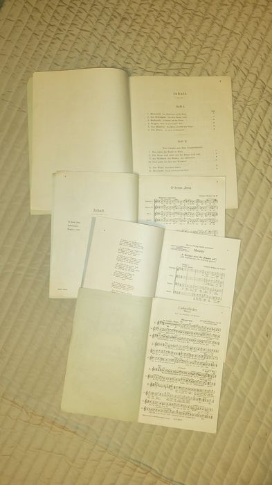 Nuty  niemieckie BRAHMS bardzo stare antyk