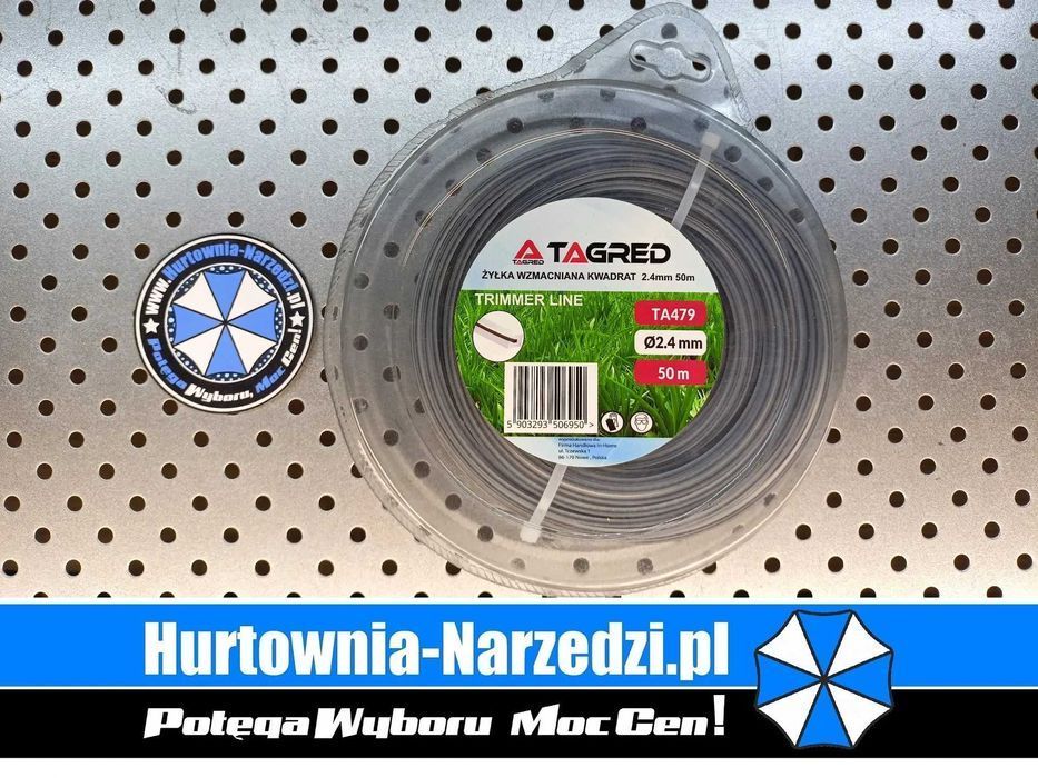 Żyłka do cięcia trawy wzmocniona żyłka do trawy Zbrojona 2.4mm x 50m