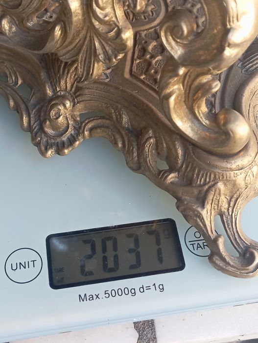 Подсвечник Канделябр бронза тяжелый 2, 100 кг клеймо BREVETTATO Италия