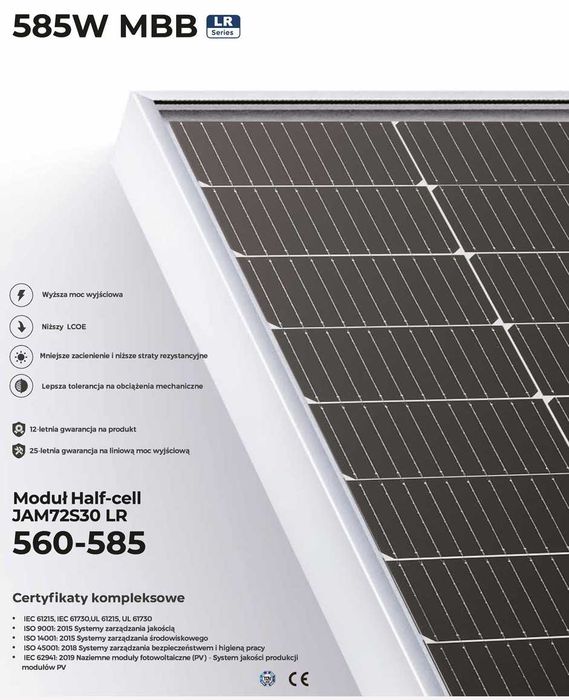 panel fotowoltaiczny Ja Solar 700W JAM66D46-710/LB longi  astro 400pln