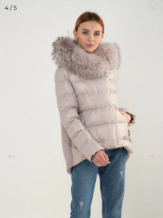 Шикарний  пуховик BTN Button пальто зимове довге