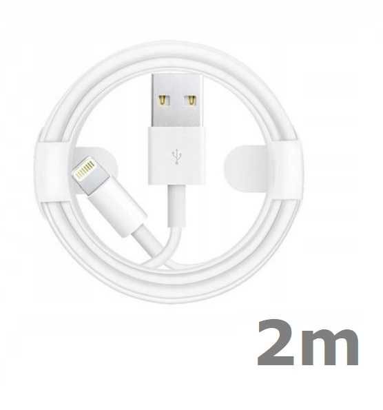 Kabel USB Lightning wszystkie iPhone iPad długi 2m Biały * Video-Play