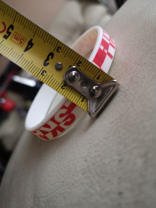 Gumowa bransoletka Polska biało czerwoni