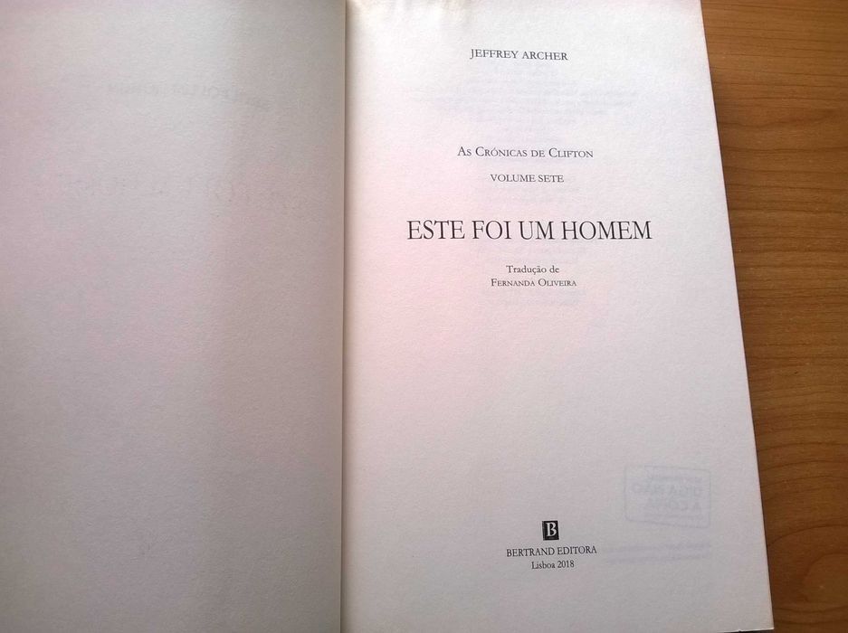 Este foi um Homem - Jeffrey Archer