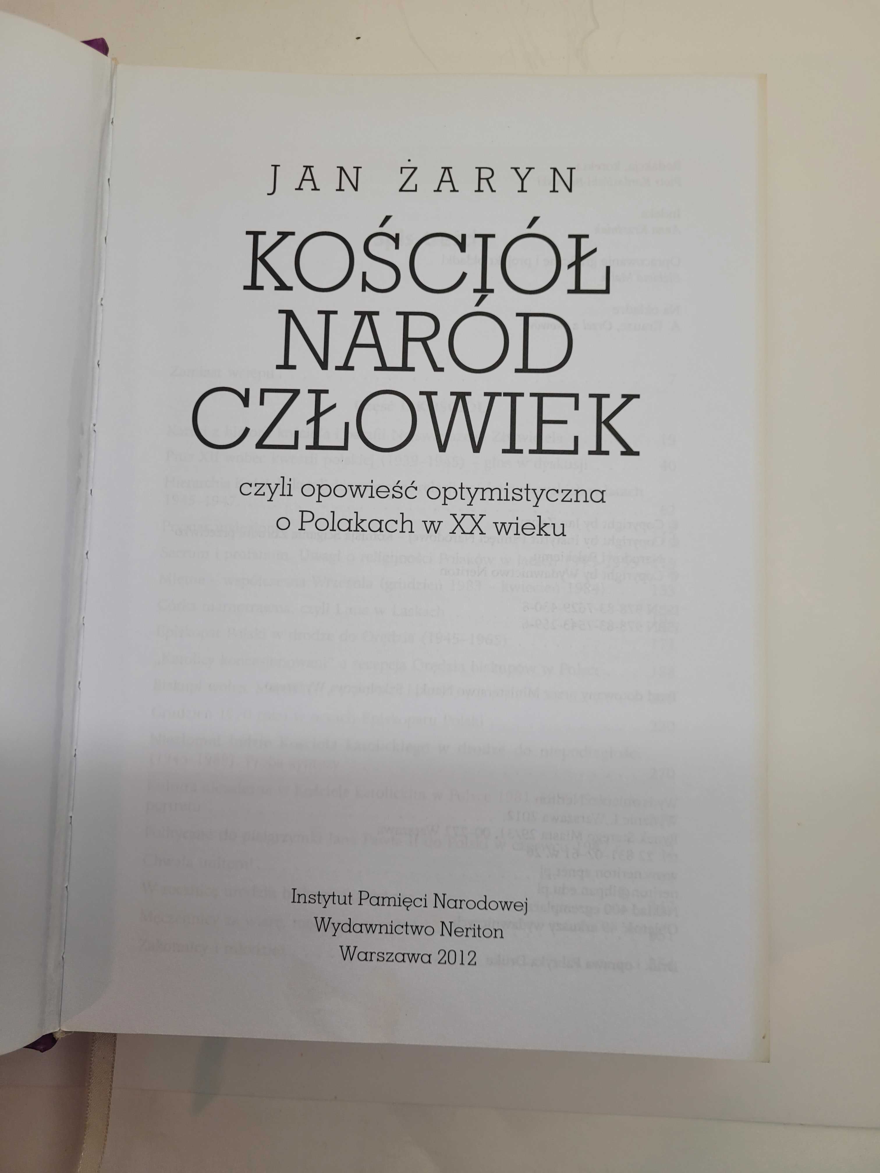 Jan Żaryn Kościół Naród Człowiek