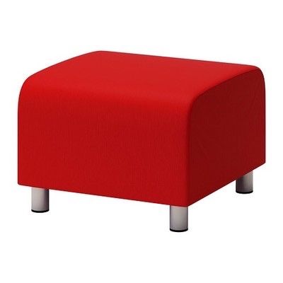 Pufa podnóżek czerwony IKEA materiałowy