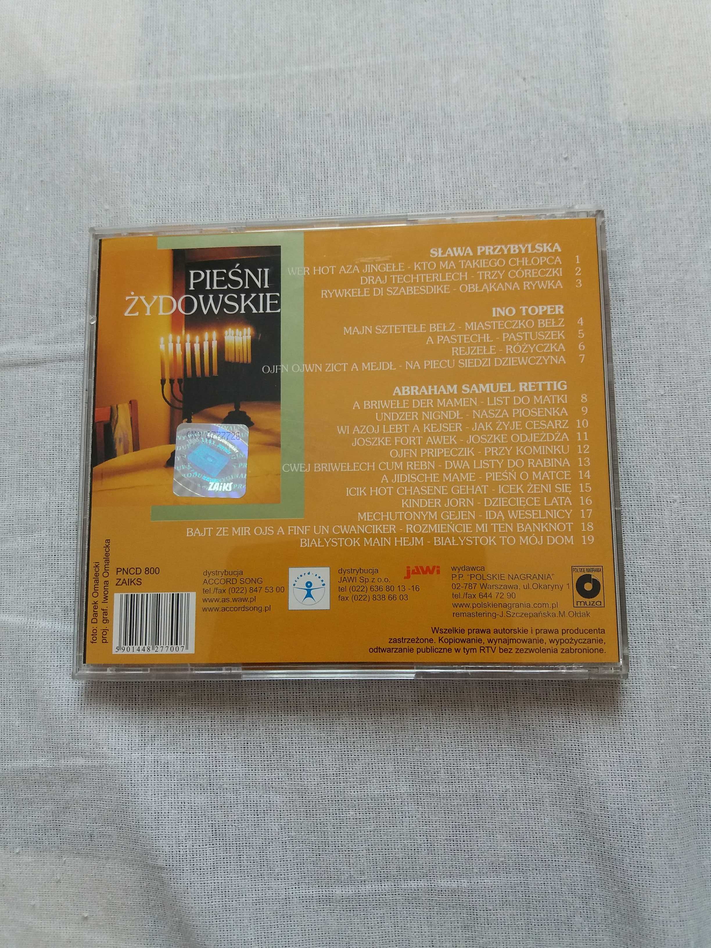 CD Pieśni Żydowskie Sława Przybylska Ino Toper Abraham Rettig bdb