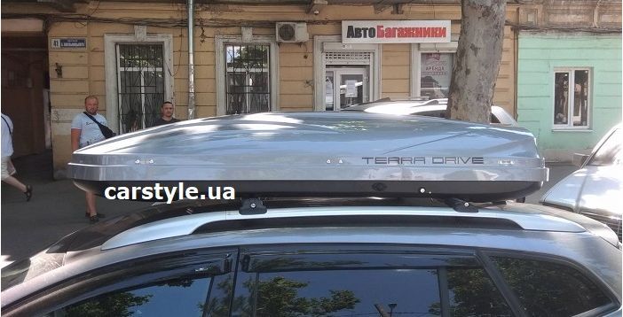 Автобокс на крышу Terra Drive 500 Dynamic серый черный 205*79*36 уценк