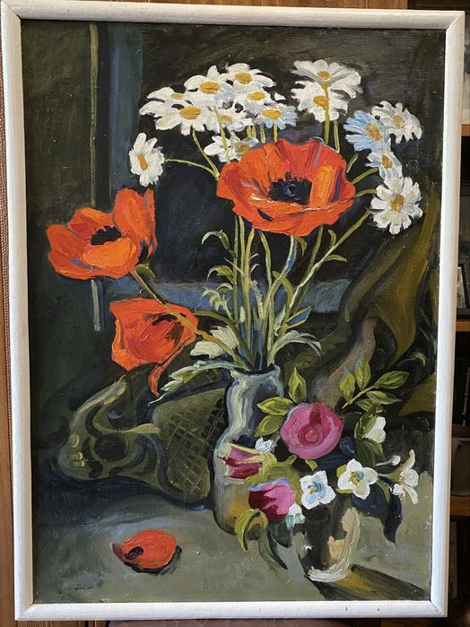 Картини. Натюрморт ,, Червоні макиʼʼ 1995р. Головко В.П.