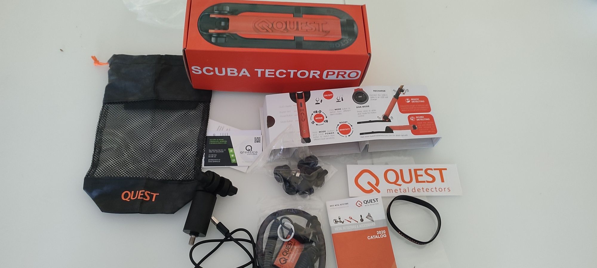 QUEST SCUBA TECTOR PRO. detector de metal. underwater metal detector