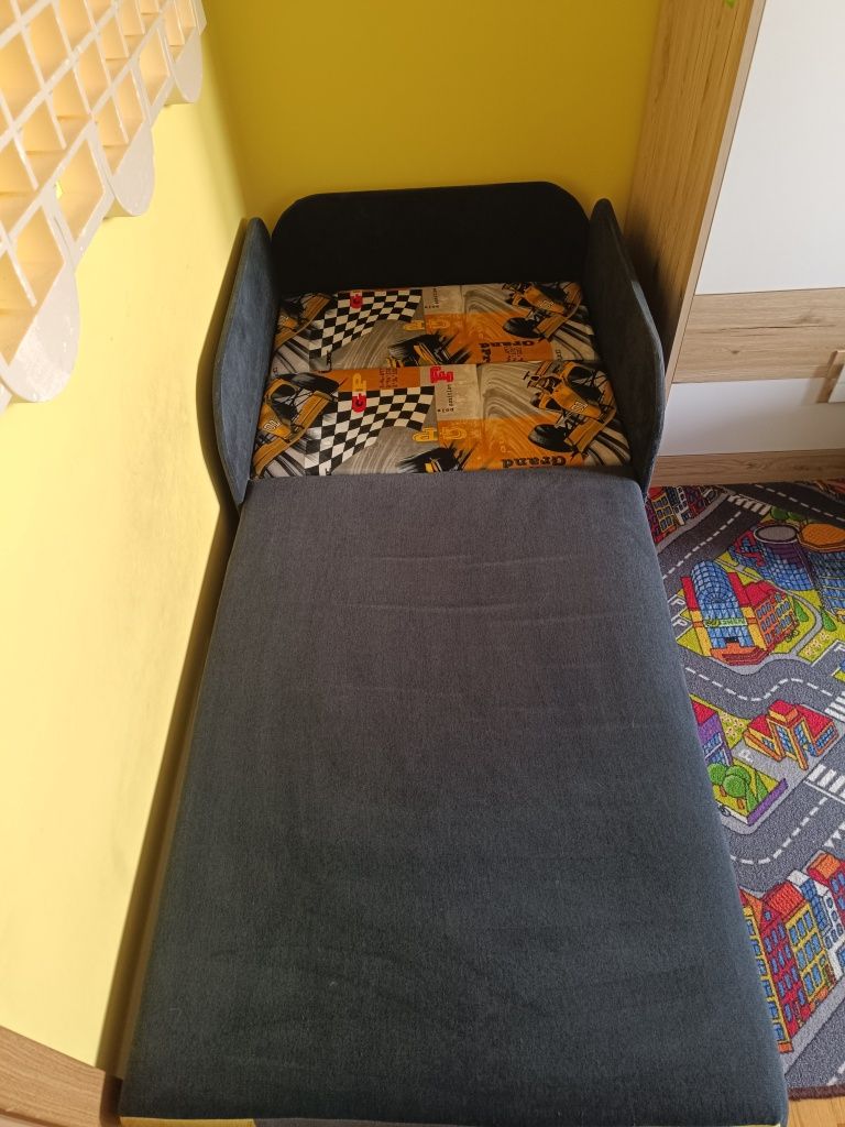 Łóżko sofa kanapa tapicerowane dziecięce formuła auto