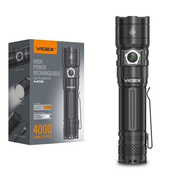 Тактичний ліхтарик, налобний ліхтарик відекс, фонарик Videx, ручний