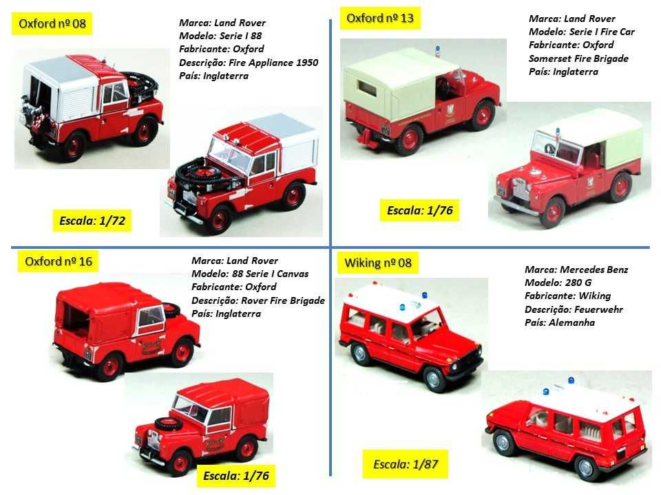 Bombeiros/24 - Miniaturas de carros de Bombeiros - Land Rover - Willys