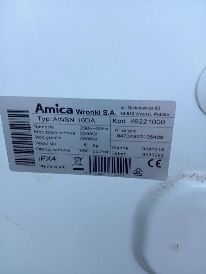 Amica AWSN 10DA części