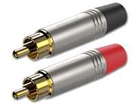 P2NG - Złącza RCA wtyki cinch para stereo (srebrne) ROXTONE