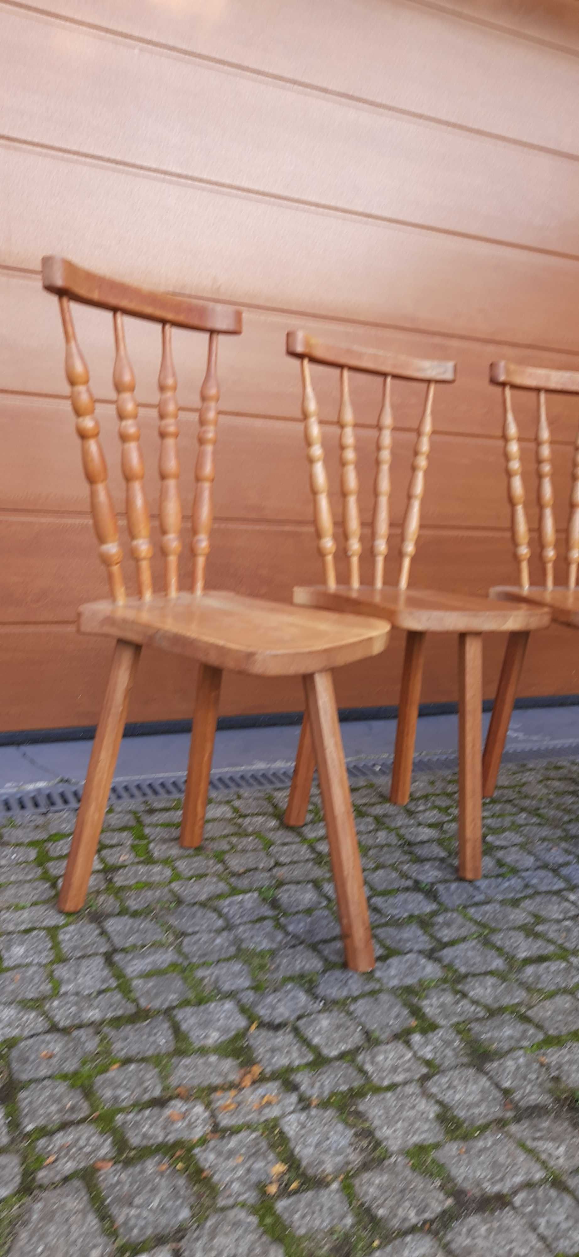 Krzesła drewniane wiejskie farmhouse