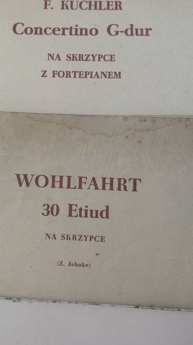 Nuty, koncerty skrzypcowe z fortepianem.