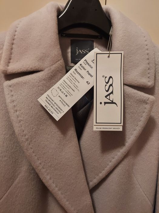 Płaszcz wełniany Jass nowy jasny popiel rozmiar 42