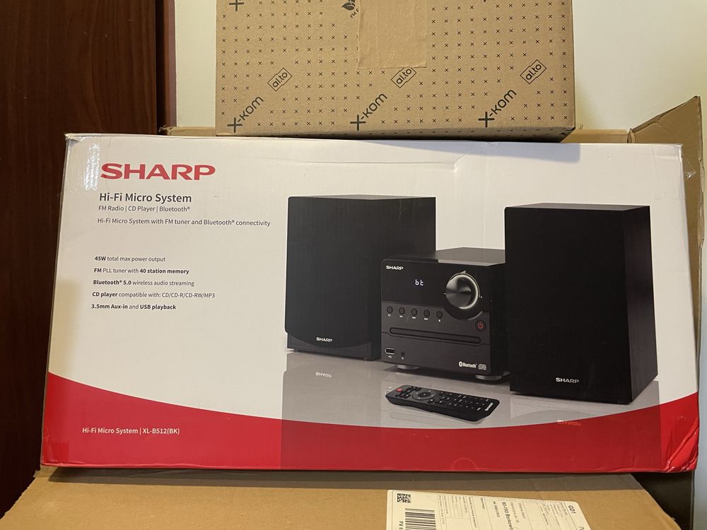 Wieża SHARP XL-B512BK CD FM BT Czarna
