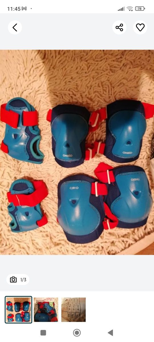Patins oxelo 26-28 + proteções