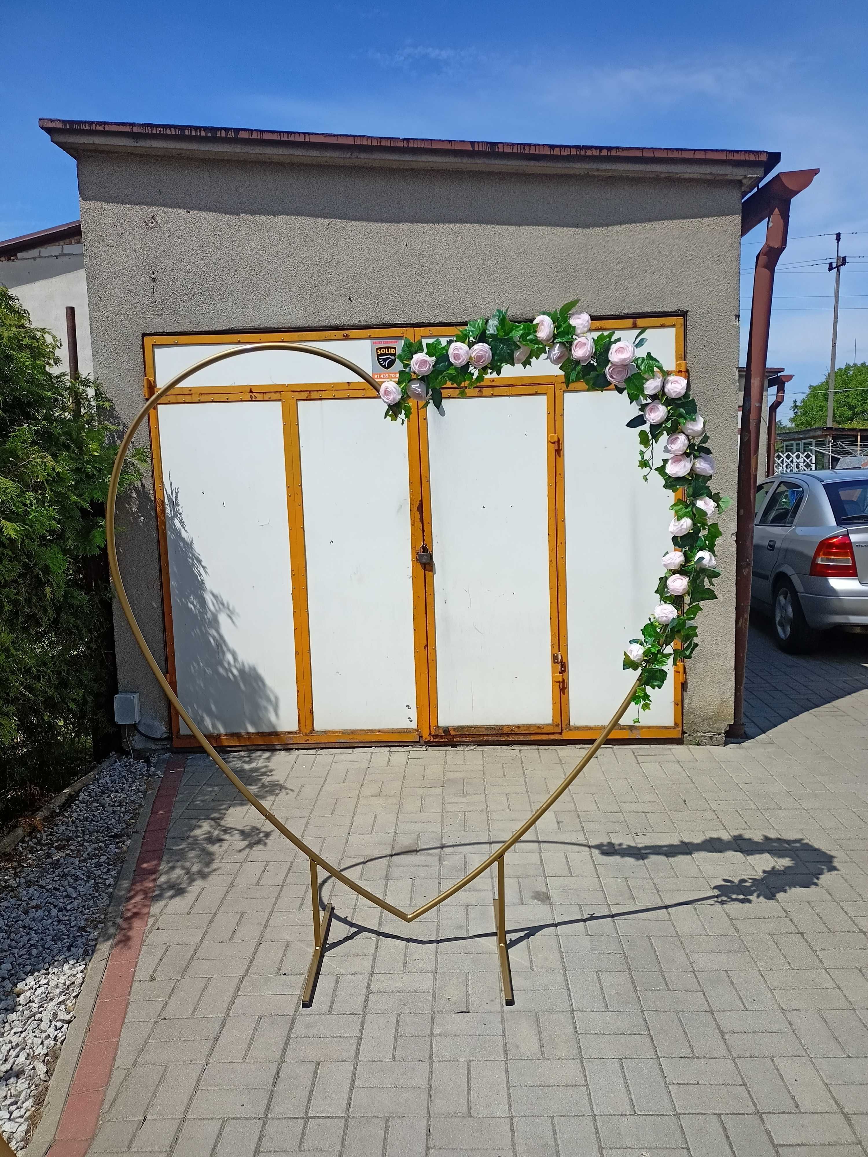 Wynajem / WYNAJMĘ Stelaż Ścianka Weselna w Kształcie Serca Serce Ślub