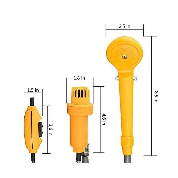 Duche Exterior Portátil 12V Novo para Campismo