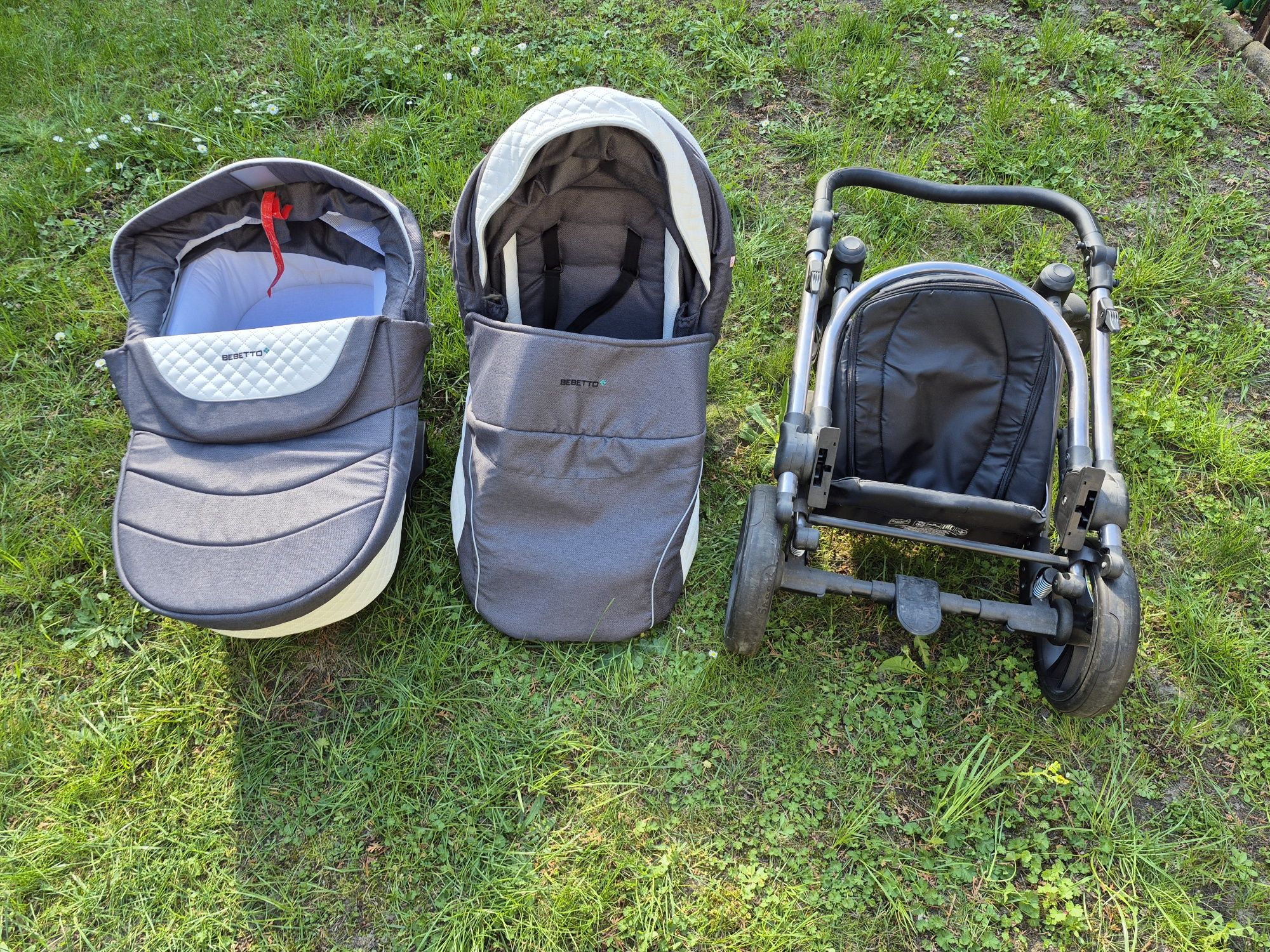 Wózek Bebetto Tito 2w1 - gondola oraz spacerowka. Graco fotelik samoch
